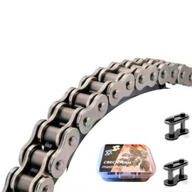 CBECMTCAM 420 Motorcycle Chain 132 Links for 50 70 90 110 125cc SSR TaoTao Coolster Apollo Baja Kazuma Chinese ATV 4 Wheeler Quad Pit Dirt Bike Go Kart Cart Mini Bike Parts (1, Black, 132L)