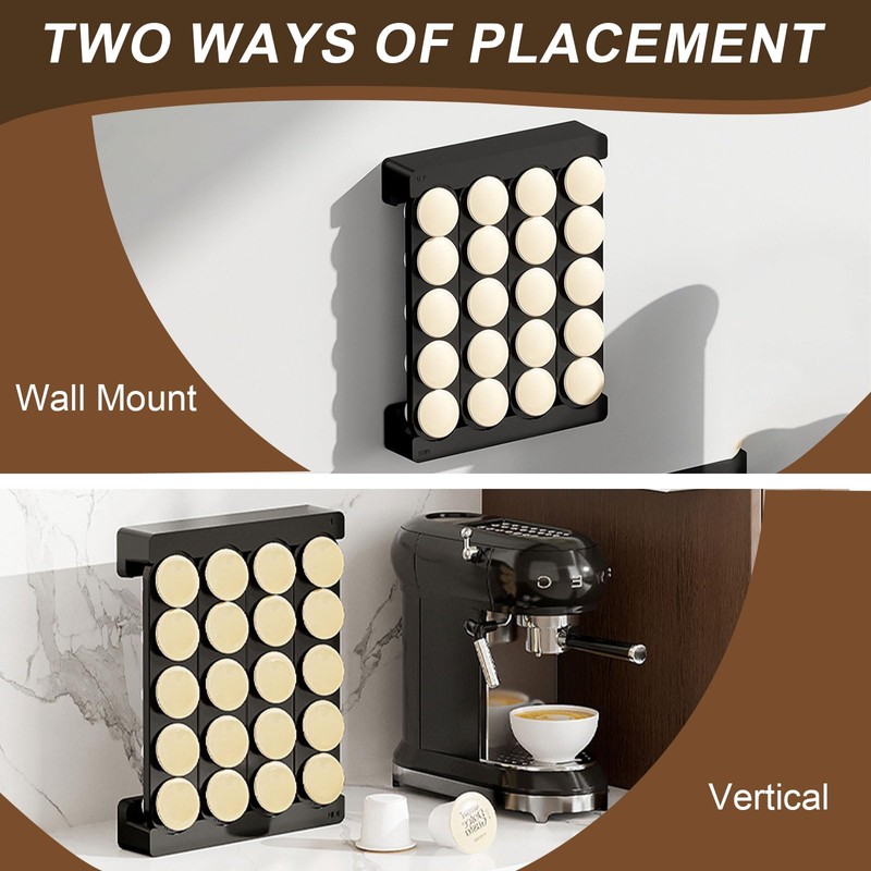 Coffee Capsules Storage Capsule Holder Coffee Organiser Wall Mounted Coffee