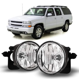 Winjet Fog Lights Compatible with 2000 2001 2002 2003 2004 2005 2006 Chevy Tahoe & Suburban 1500 (Fit Z71 ONLY) / 94-03 pontiac Grand Prix / 2000-2005 Pontiac Sunfire Driving Fog Lamp
