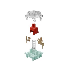 Kutethy X Gateron Jade Series 3.0 Double-Stage Spring Red Switches,3-Pin 45gf Linear/Pre Lubed for Mechanical Keyboard（Red,36pcs）
