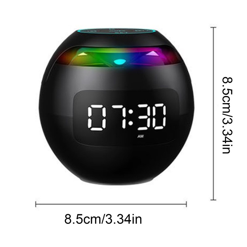 Round Ball Speaker Clock Dynamic Speaker Alarm Clock Intelligent Clock