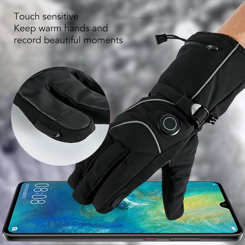 Touch Screen Heated Gloves Washable Electric Heater Gloves for Outdoor