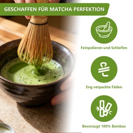 Matcha Whisk Set of 4 Matcha Whisk Set Use Professional Equipment to Give You a Ritual Feeling