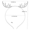 2PCS Christmas Rhinestone Reindeer Antler Headband Xmas Party Hairband Cosplay