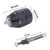 Moyata 2-13 mm Drill Chuck Adapter, Keyless Drill Chuck, 3