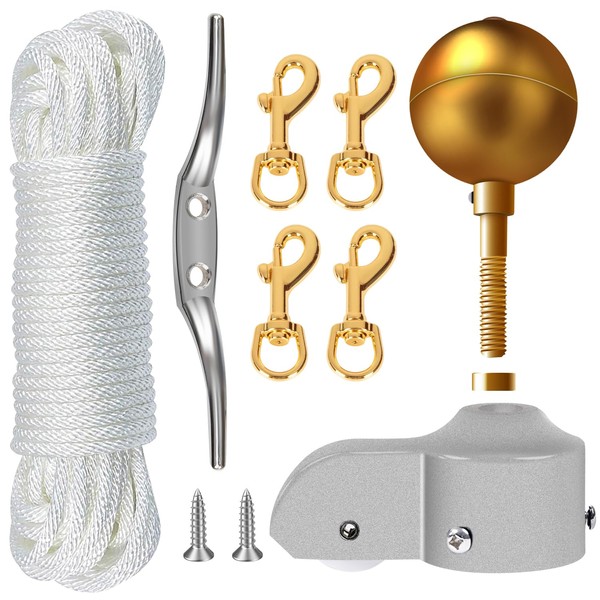 NQ Flag Pole Repair Parts Kit with 50 Feet Nylon
