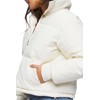 Forever 21 Women's Quilted Puffer Jacket, Cream, Small