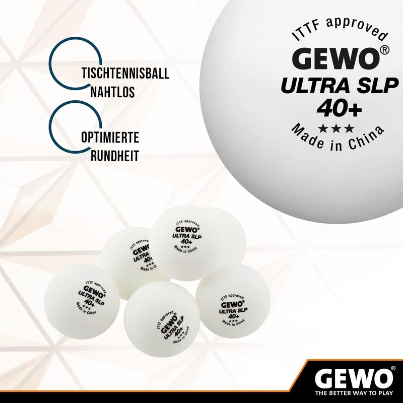 Gewo Ultra SLP 6 Piece Ball without Seam/Maximum Roundness Table