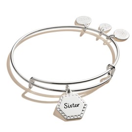 Alex and Ani Because I Love You - Pulsera de Alambre expandible para Mujer, Abalorios significativos, 2 a 3.5 Pulgadas, Expandable, Metal, Sin Gemas.