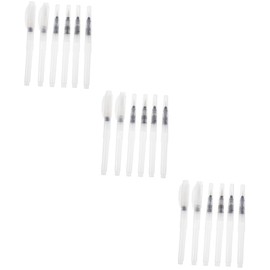 Operitacx Pack of 18 Paint Water Injection Brushes Watercolour Pen Paint Pen for Beginners Writing Brush Painting Pens Art Supply Full with Water Watercolour Pen Feather Student Plastic White