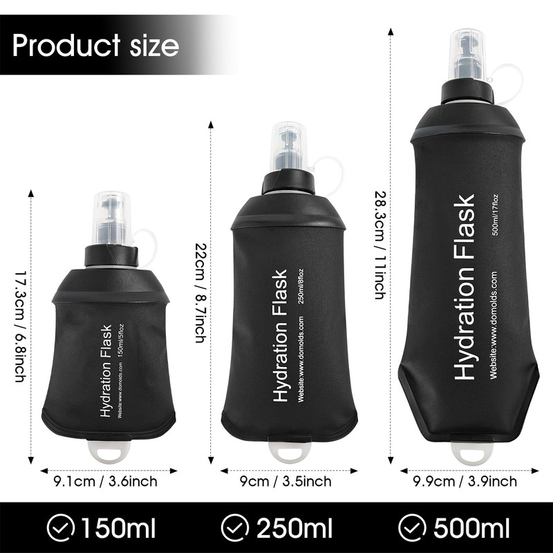 GYGYL Soft Thermos Flask 150ml TPU Foldable Soft Hydration Backpack