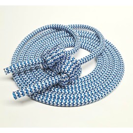 Flow Rope for Fitness High Performance Double Braid Workout Adjustable Flow Jump Rope for Men Women Training Indoor Outdoor Cardio Exercise Rope (White/Blue 2.8mt 274g)