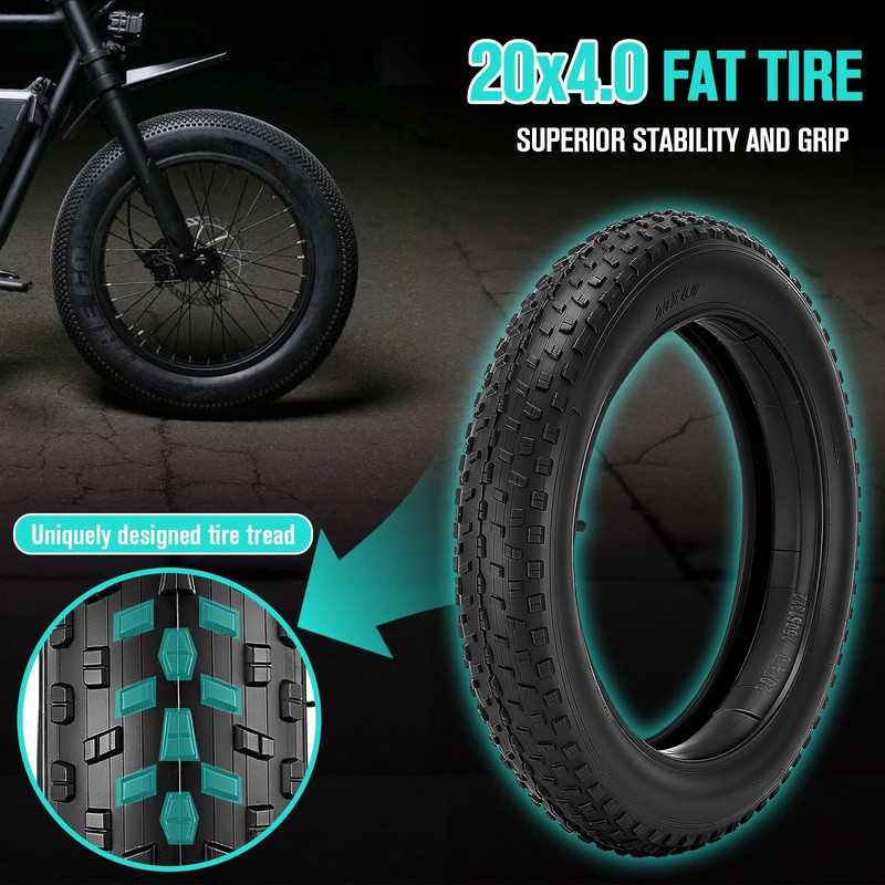 SZLYYDS 20/26x4.0 Fat Bike Tires and Tubes for Ebike