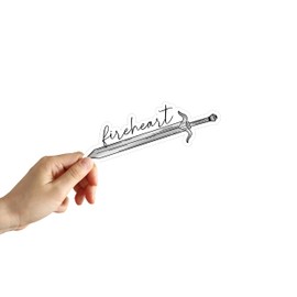 Fireheart Sticker Fantasy Lover Sticker Book Lover Sticker Love Reading Sticker Girly Cute Stickers Laptop Stickers Water Bottle Stickers Notebook Stickers