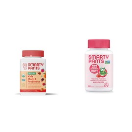 SmartyPants SmartyPants Organic Kids Multivitamin Gummies: Probiotics & Kids Probiotic Immunity Gummies: Prebiotics & Probiotics for Digestive Health and Immune Support Supplement