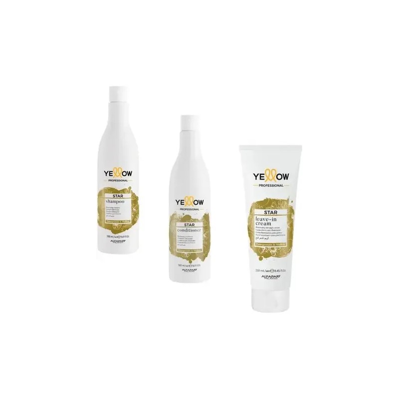 Kit Yellow Star Shampoo + Acondicionador + Leave In