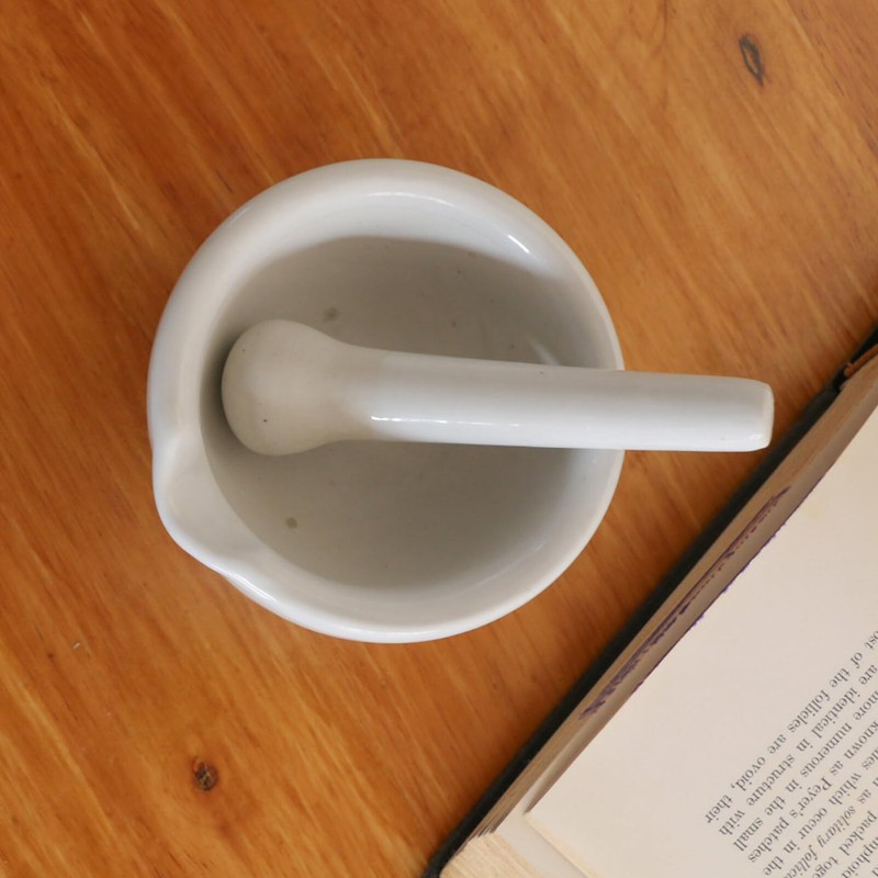 HEALLILY Ceramics Pestle Grinder Pestle Herb Food Grinding Stick Spice