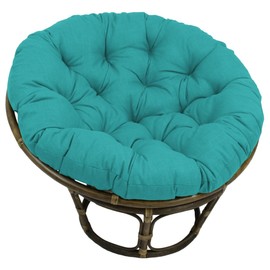 Blazing Needles 48-inch Indoor/Outdoor Papasan Cushion Aqua Blue