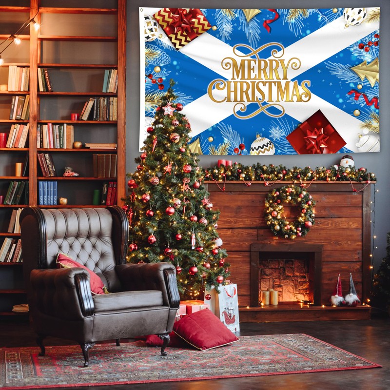 Christmas Flag 5ft x 3ft with eyelets - Christmas Banner