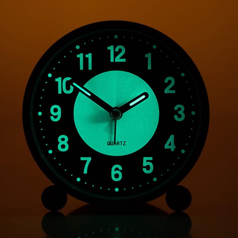 Table Clock Non Ticking Bedroom Clocks Silent Alarm Clocks Glow