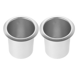 Cabilock 2pcs Cup Holder Insert, Table and Desk Metal Cup Holder, Car Drinks Holders Insert Accessories for Sofa, Couch, Lounger, Recliner, RV, Boat