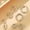 Chunky 14K Gold Plated Hoop Earring For Women GoFunway Lightweight