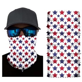 4Trails Bandana Snood Face Mask Windproof Scarf for Outdoor Sports Motorcycle Skiing Running Cycling Winter, Summer, Xmas Christmas All Year Round (S273 Stars)