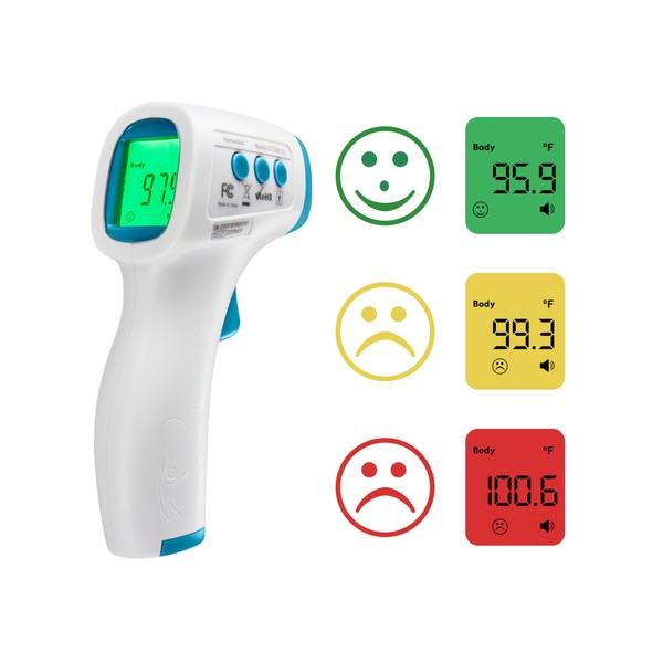 HoMedics Non-Contact Infrared Forehead Thermometer, Clinically Proven Fast Accurate Results,