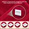 SEMAXE Solid 6-Piece Towel Set, Christmas Red, 600GSM 100% Cotton,