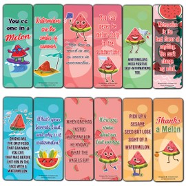 Creanoso Cute Melon Bookmarks (2-Sets X 6 Cards) – Daily Inspirational Card Set – Interesting Book Page Clippers – Great Gifts for Adults and Professionals