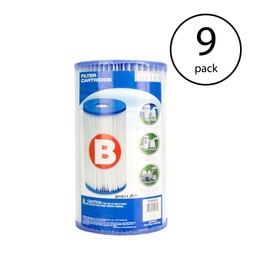 Intex Swimming Pool Easy Set Type B Replacement Filter Pump Cartridge (9 Pack)