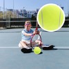 Totority 1Pc Inflatable Rubber Tennis Ball for Large Flannel Ball