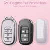 Meruns For Honda key fob cover with Diamond Bling Keychain,