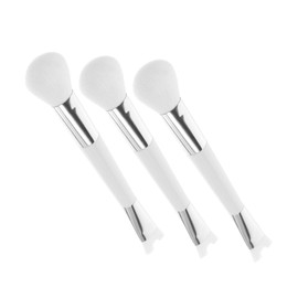 FRCOLOR 3pcs Blush Brush Set Multi-functional U-shaped Soft Bristles for Precise Nose Contour and Highlighter Application Portable Face Makeup Brushes for Women Skin-friendly Design