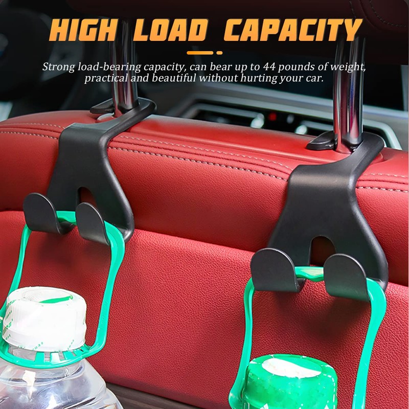 JNNJ Pack of 4 Car Seat Hooks, Car Back Seat