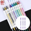 PF Dual-Nip Metallic Marker Pen DM07 Metallic Purple - Gundam Marker Plastic Model Gunpla Painting / PF 듀얼촉 메탈릭 마커펜 DM07 메탈릭 퍼플 - 건담마커 프라모델 모형 건프라 도색