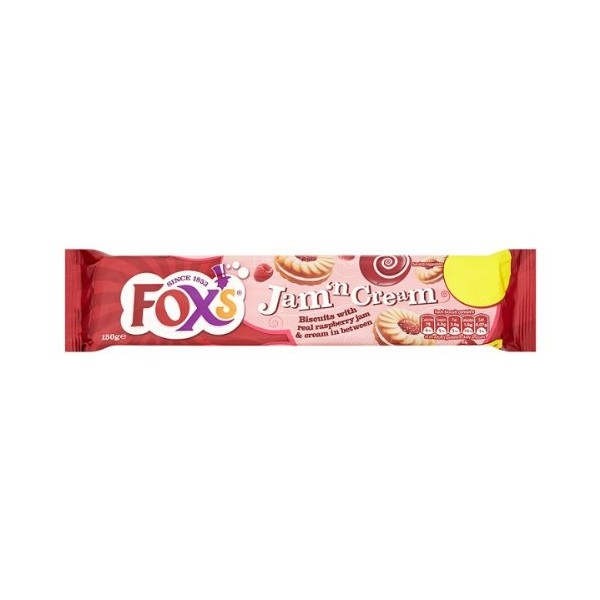 Fox's Jam'n Cream 150g (Pack of 12)