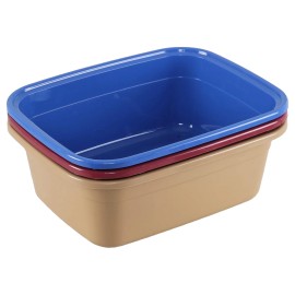 Wekioger Wash Basin 12 Quart, 3 Packs Small Plastic Dish Pan