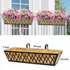 4 Pack 24 Inch Window Boxes Planters for Outdoor Plants