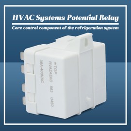 Esttlamer 1394121 HVAC Systems Relay Compatible with Leer Freezers and Coolers, Suitable for Catering Equipment and Refrigerators 35A 400V Potential Relay Replace 040-0166-37