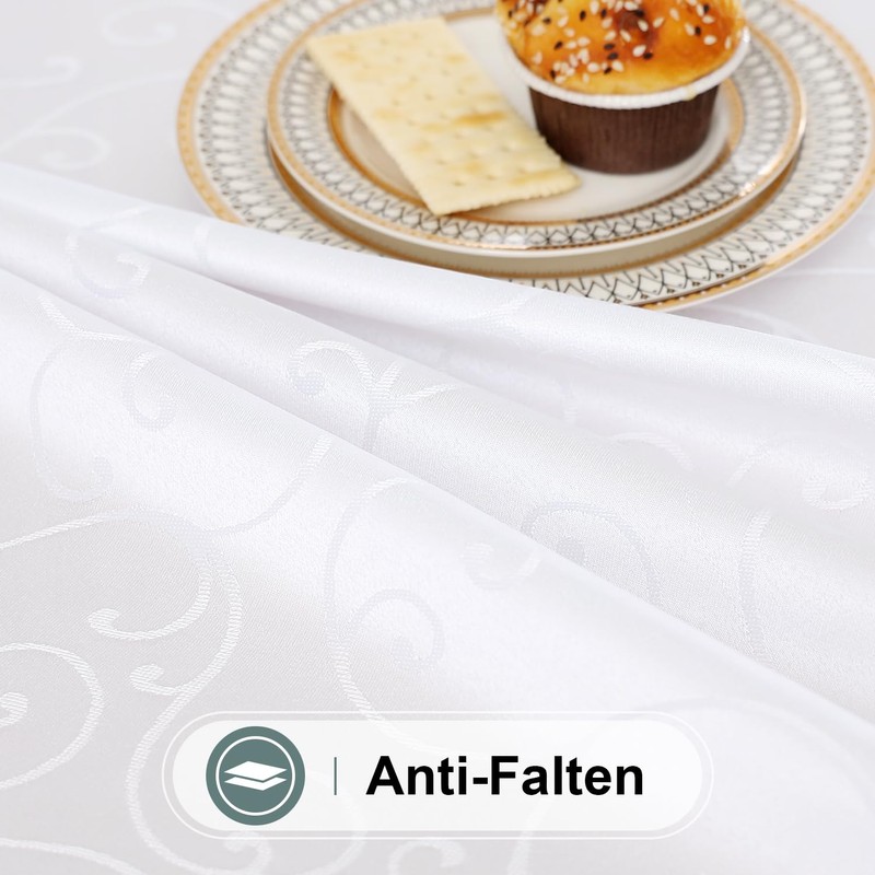 Homaxy Table Cloth Rectangular 100x140 cm, Washable Polyester Jacquard Tablecloth,