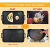 Non-Stick Aluminum Stove Top Flat Griddle, Warp-Resistant Double Burner Griddle