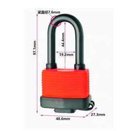 ieron 40mm Long Shackle Waterproof Padlock Keyed Weatherproof Outdoor Padlocks Key Same Ideal for Home, Garden, Gate, Garage, Red