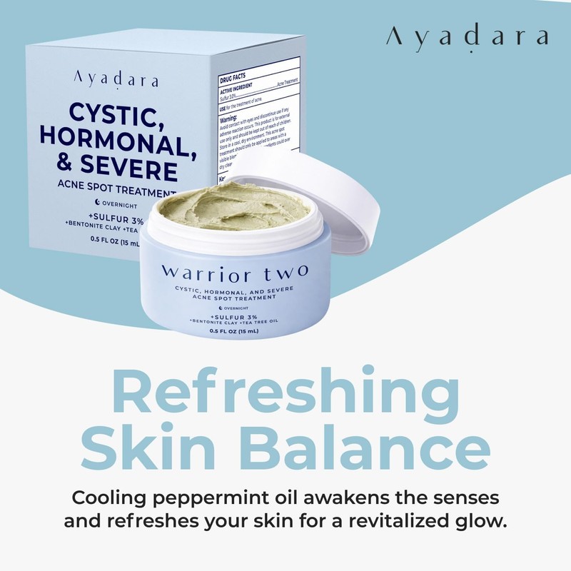 Cystic Acne Spot Cream Overnight Hormone for Acne-Prone Skin Sulfur