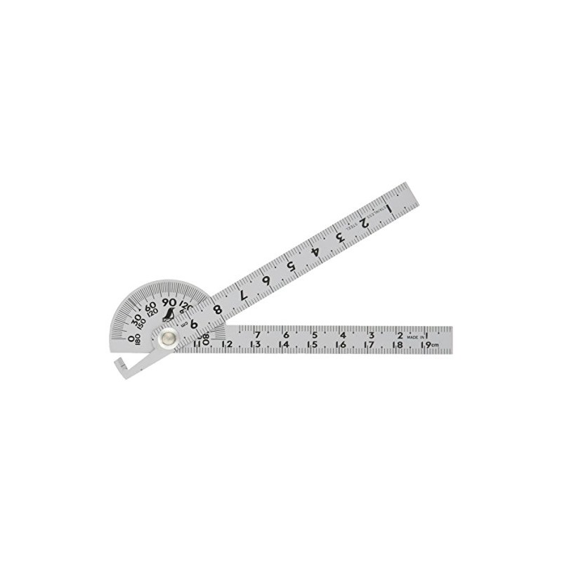 シンワ測定(Shinwa Sokutei) ミニプロトラクター シルバー 62995