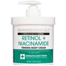 Advanced Clinicals Retinol Body Lotion, Firming & Anti-Aging Moisturizer for Crepey Skin, 15 Oz Retinol Face & Body Cream