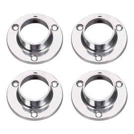 sourcing map Closet Wardrobe Rod Flange,25mm/1inch Dia, Socket Bracket Support Holder for Pipe 4Pcs