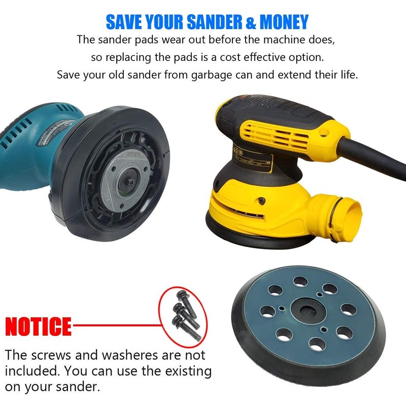 5 Inch Replacement Pad for Dewalt Sanders DW4388,DW423,D26451,D26453 Random Orbit