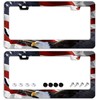 American Flag Eagle License Plate Frames - 2 Pcs Set