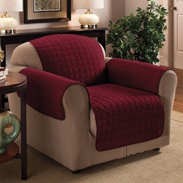 viceroy bedding 1 Seater Chair Sofa Protector BURGUNDY WINE 23''